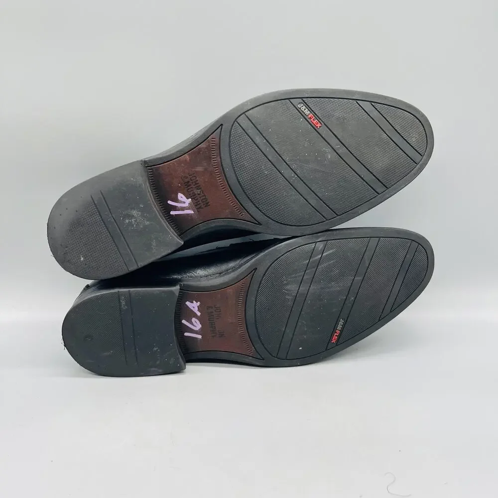 Johnston & Murphy Shoes Mens 11 Black Leather Penny Loafers Slip On Dress Oxford